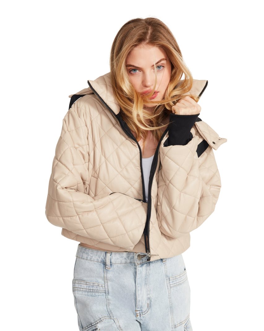 Beige Steve Madden Hayle Women's Jackets | PH 5619ZVX